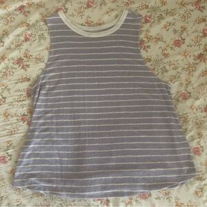 SO Juniors Purple Striped Tank Top